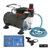 New Airbrush Kit Single Cylinder Piston Air Compressor Dual-Action Hobby Set