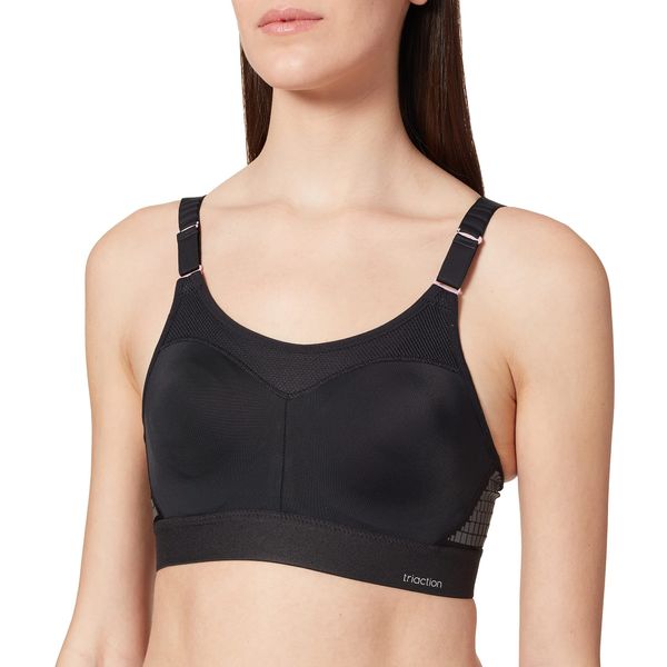 Triumph Damen Triaction Control Lite W01 EX Minimizer sports bra, SCHWARZ, 80G