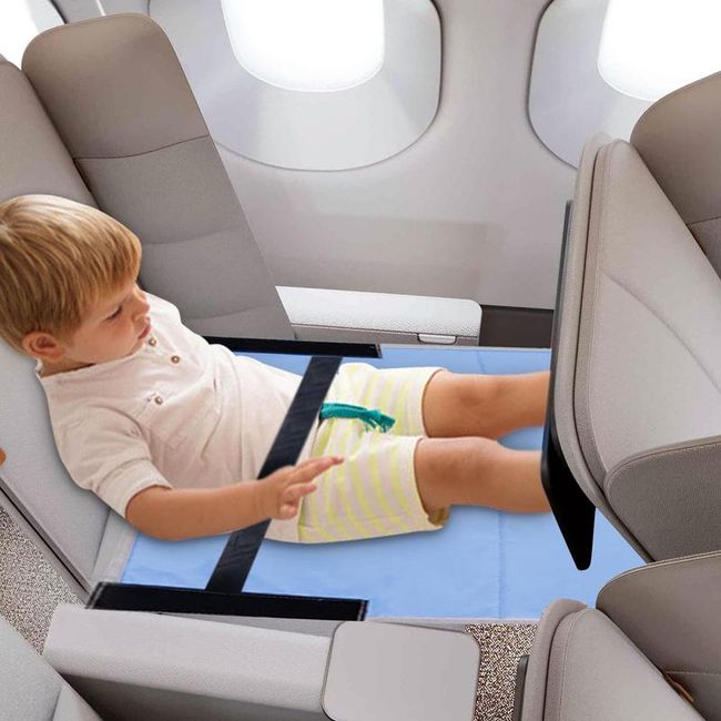 2 Pieces Baby Toddler Airplane Seat Extender Airplane Footrest Portable  Kids Toddler Airplane Bed Foot Rest for Airplane Travel Baby Seat Cushion  for