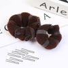 2 Pcs Bun Makers for Hair, Brown Sponge Donut Ring Styler Bun Makers, Easy Bun Makers Tool with Snaps and Hair band, DIY Bun Styling, 2 Sizes, with 20 Pcs U-Clips.