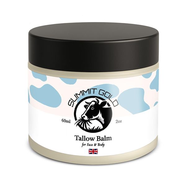 Halal Beef Tallow Balm – Premium Grass-Fed Beef Tallow Face Cream & Moisturiser with Jojoba Oil – 60g Hydrating Balm for Dry Skin – Natural Skin Care for Face & Body UK