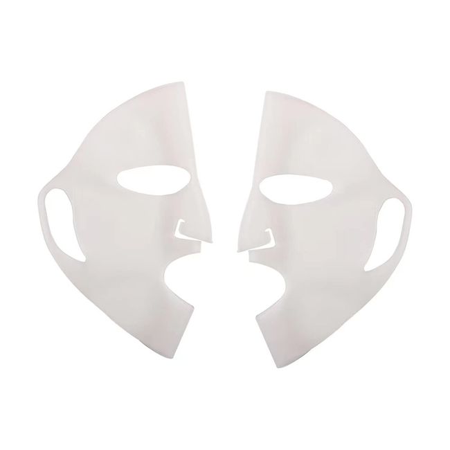 BOBOZHONG Wiederverwendbare Silikon-Maske,2Stück Gesichtsmasken-Abdeckung Silikon-Gesichtsmasken Beauty Face Moisturizing Mask Cover Verhinderung der Verdunstung des Wesens der Masken-Dampf-Maske