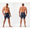 DEVOPS Men's Compression Shorts Underwear with Pocket (3 Pack) (2X-Large, Black/Charcoal/Navy)