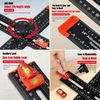 2-in-1 Drilling Positioning Ruler,Cabinet Hardware Jig (Black, 25inch)