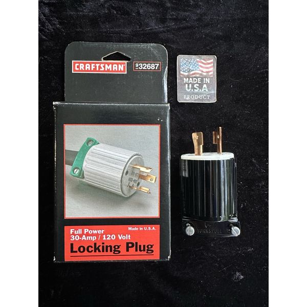 NOS 🔥 Sears Craftsman USA Electric Locking Plug Full Power 30A 120V 32687 EAGLE