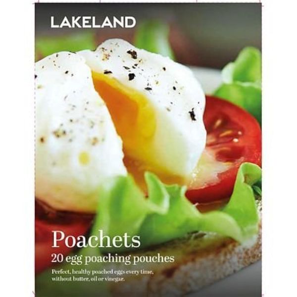 20 Lakeland Poachets Disposable Egg Poaching Pouches – Quick & Mess-Free Reliable Results Every Time