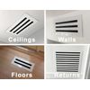 24" Linear Slot Diffuser - (2 Slot) Double Slot - White Decorative Air Vent -...