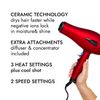 Tool Science Nano Silver Lightweight Hair Dryer Red