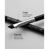 EIGSHOW Eyeliner Brush, Ultra Fine, Makeup Brush, Eye Makeup Brush, Eyebrow Brush, Premium Fiber Hair, Soft, Easy to Draw, Wooden Pattern, Black