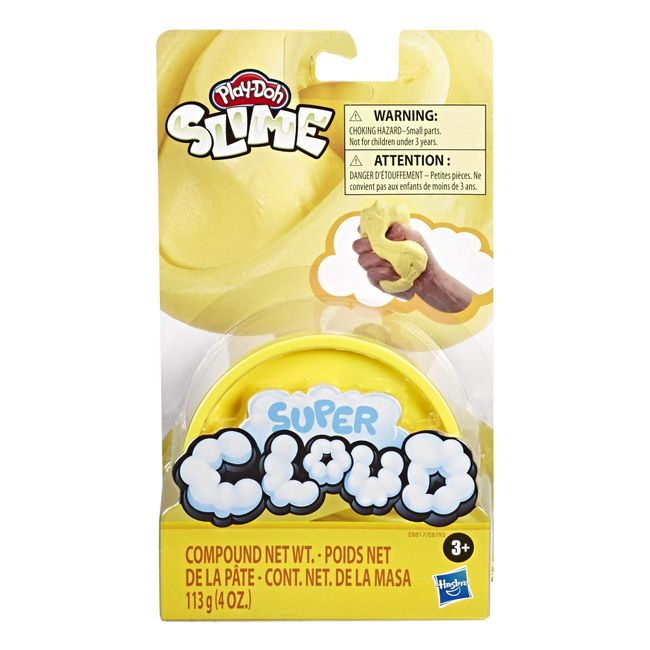 Play-Doh Super Cloud Single Can of Yellow Fluffy Slime Compound for Kids 3 Years & Up