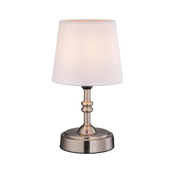 O’Bright Seraph Mini – Cordless LED Table Lamp with Dimmer, Brushed Nickel