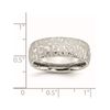Chisel Stainless Steel Brushed & Polished Textured 8mm Band (Width=8)