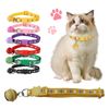 6 Pack Cat Collar, Kitten Collar with Bell Love Pattern Reflective Cat Collars Quick Release Kitten Collars Adjustable 19-32cm for all Kitten