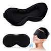 Eye Mask for Sleeping, 100% Blackout 3D Sleeping Mask Eye Mask for Eyelash Extensions Adjustable Eyelash Protector Sleep Mask Breathable Comfortable for Women Men Travel Naps Breaks Yoga