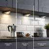 LED Pressed Steel Matte White Under Cabinet Triangular Light | 2W 200lm CCT Colour Selectable | Kitchen Lighting | 240V (Pack Size : 3)