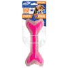 Nerf Dog 9in TPR/PP Scented Bacon SuperScent Bone Solid Core -Clear/Pink, (NF-7132)