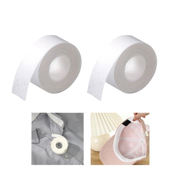 Stain Prevention Tape for Collars and Hats: Soft material that is self-adhesive and gentle on the skin, prevents sweat stains! Sweat pad for hats, disposable sweat pad, prevents sebum on cuffs and