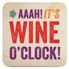 Brainbox Candy Funny Cork-Backed Coaster - Aaah! Its Wine Oclock!