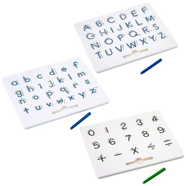 Fun Express 5" - 10" Magnetic Letters & Numbers Tracing Boards Set - 3 Pc.