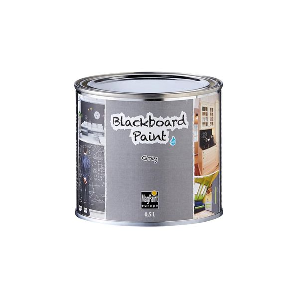 MagPaint Blackboard Paint - Grey Chalkboard Paint - High Quality Water Based - Suitable for Workplaces, Kitchens, Classrooms and Children's Bedrooms - 5m² Coverage, 0.5L