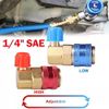 Refrigeration AC Manifold Gauge Conversion Kit High Low Angle Quick Adapter ACME