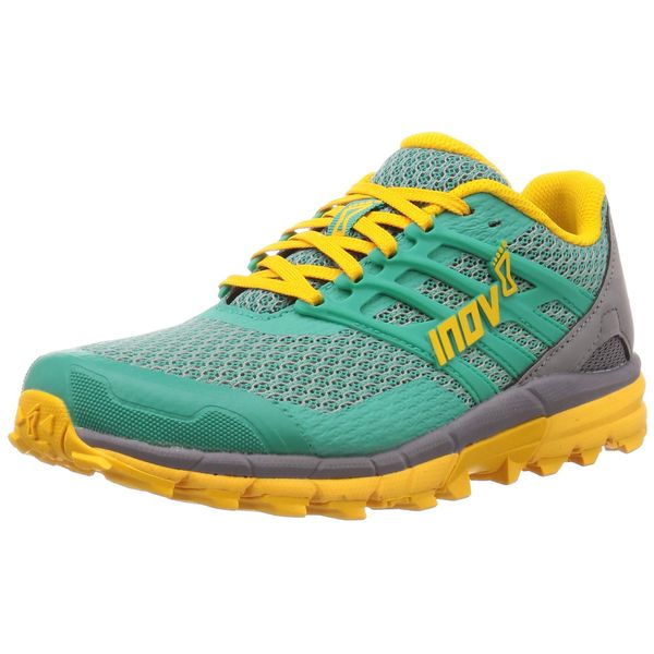 Inov-8 Womens Trailtalon 290 - Trail Running Shoes - Ultra Trail Runners - Teal/Grey/Yellow - 9