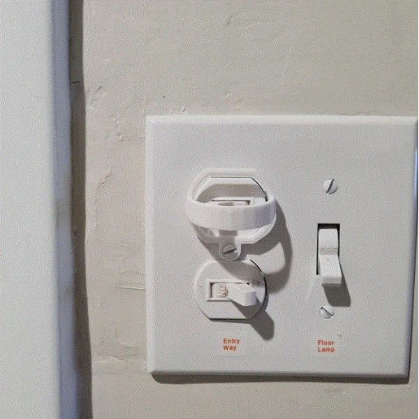 Light Switch Cover Protector to Protect From Children - White