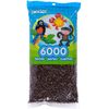 Perler Beads Fuse Beads for Crafts, 6000pcs, Dark Brown