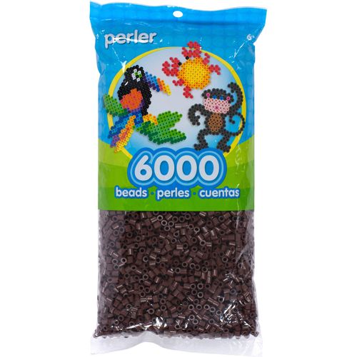 Perler Beads Fuse Beads for Crafts, 6000pcs, Dark Brown