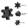 sourcing map 5pcs L099/L100 Jaw Coupling Insert, Flexible Solid Type NBR Rubber Jaw Coupling Center Inserts for L Jaw Coupling L-Jaw Coupler Set, Black