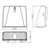 60W LED Wall Pack Light Fixture Outdoor Commercial Area Security Yard Lighting