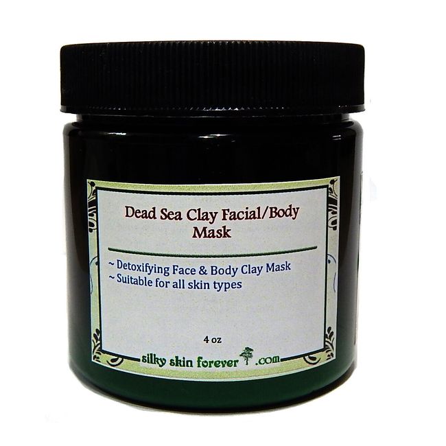 DEAD SEA CLAY MUD POWDER FACIAL BODY MASK DETOXIFY ACNE DEEP CLEANSING + BRUSH