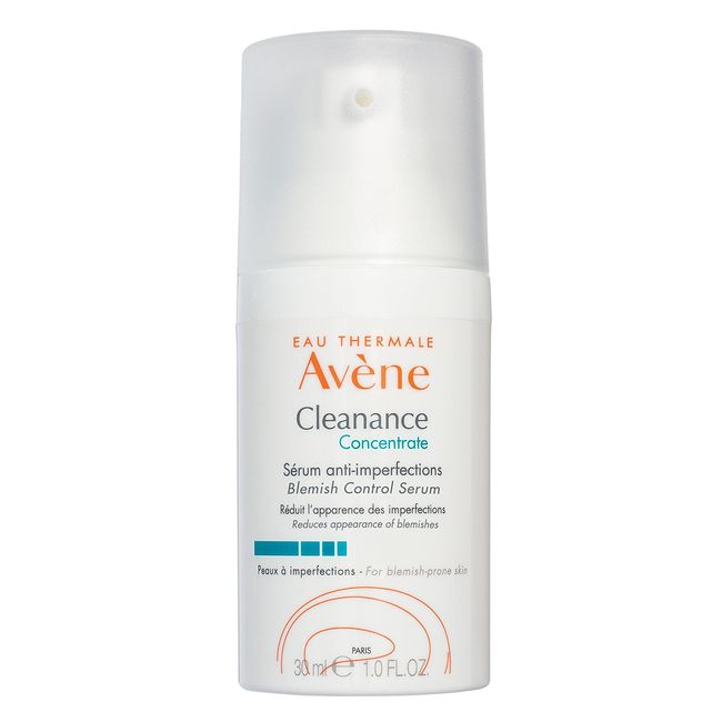 Eau Thermale Avene - Cleanance Concentrate Blemish Control Serum - Minimizes Appearance of Blemishes & Non-comedogenic - Long Lasting Results - Airless Pump, 1 fl.oz.