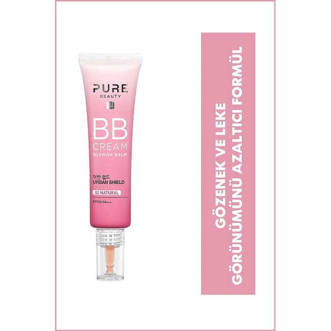 Pure Beauty Spf50 Pa+++ Natural Gözenek Ve Leke Görünümünü Azaltıcı Beauty BB Cream 30 ml