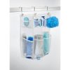 InterDesign Una Bathroom Over Door Mesh Shower Caddy for Shampoo, Conditioner, Soap - White