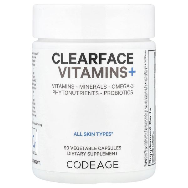 Clearface Vitamins+, 90 Vegetable Capsules