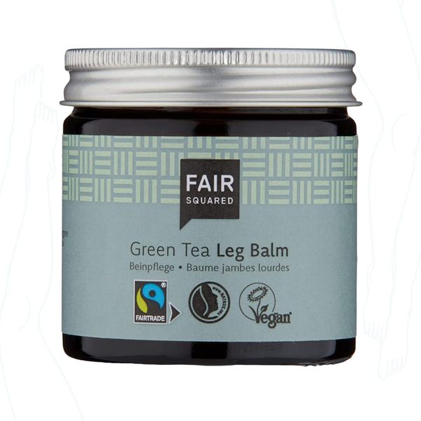 FAIR SQUARED Bein balsam mit Green Tea, vitalisierende Beinlotion für leichte Beine, Vegan & Leg Balm Green Tea 50 ml