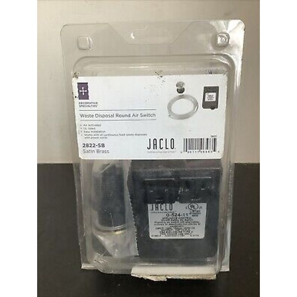 Jaclo Waste Disposal Round Air Switch. Satin Brass. 2822-SB. H3