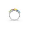 Swarovski Gema cocktail ring, Mixed cuts, Multicoloured, Rhodium plated