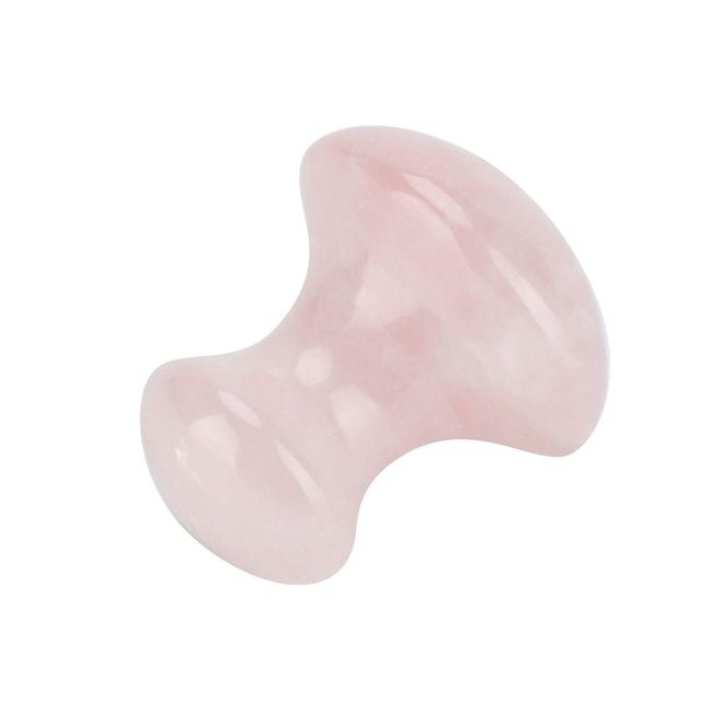 Vikye Massage Stone, Natural Pink Rose Quartz Crystal Massage Stone Mushroom-Shaped for Face, Eye, Neck - Beauty Jade Facial Stone for Slimming & Firming, Massaging Tool