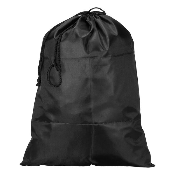 PATIKIL Clothes Storage Drawstring Bag, 19.7 inches (50 cm) Height, Clothes Blanket, Double Drawstring Storage Bag, For Camping Travel, Black