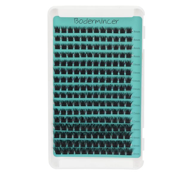 Bodermincer D Curl 16 Rows Large Pack 192 Cluster Eyelashes (8-10-12-14mm Mixed)