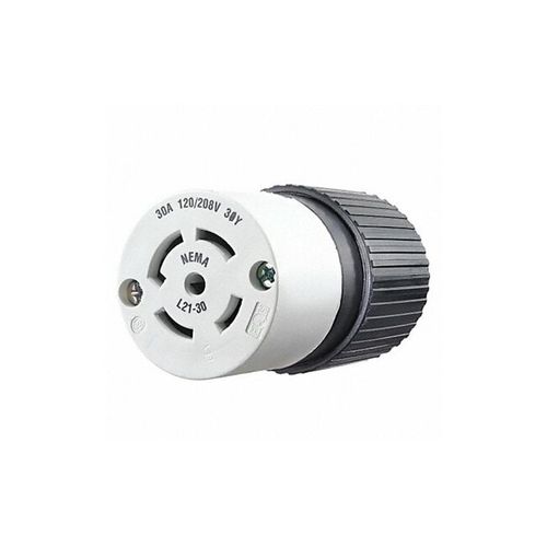 Bryant Electric 72130NC Locking Devices Electrical Connector Body, Black/White