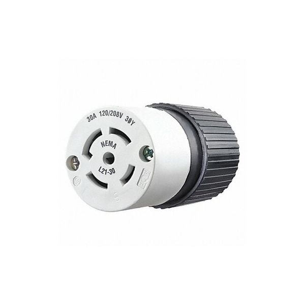 Bryant Electric 72130NC Locking Devices Electrical Connector Body, Black/White