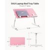Height & Angle Adjustable Laptop Stand for Bed, Lap Desk Bed Tray Table, Light W