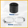 Partuto 35mm ID Black Carburetor Adapter Intake Pipe Boot Interface - 1Pcs Replacement