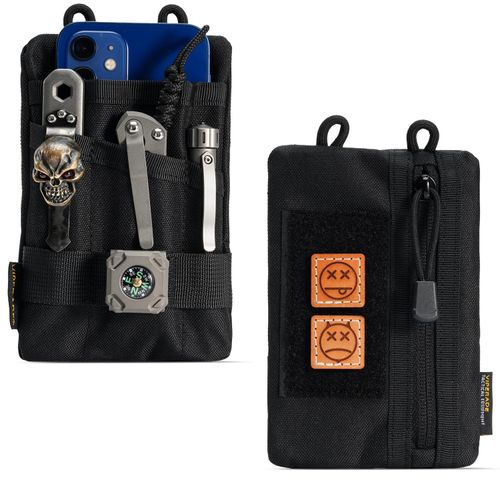 VIPERADE Pocket Organizer, Tool Pocket Organizer for men, Nylon Pocket Organizer Storage EDC Gears, Best Gift to Keep Organized, Hold your Flashlight/Pocket Knife (Black/VE1-P)