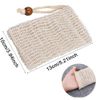 PHOGARY Sisal Soap Saver Bag (5-Pack) Ideal for Exfoliating & Save Soaps, Natural Fiber Soap Bags for Foaming and Drying The Soap, Organic Soap Bag With Pouch Holder for Shower Bath
