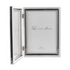 Lawrence Frames Hinged Double (Vertical) Metal Picture Frame Silver-Plate with Delicate Beading, 5 by 7-Inch