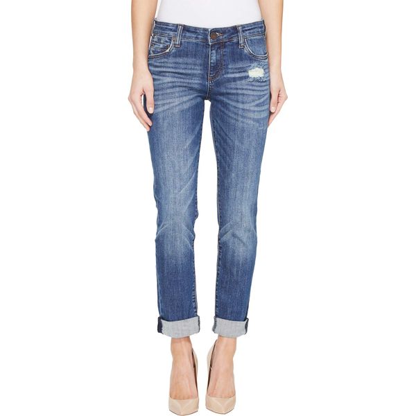 KUT from the Kloth Catherine Boyfriend Jeans Doubtless/Medium Base Wash 10